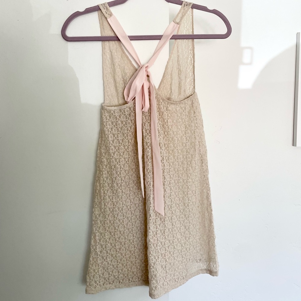 Free People Tie back lace beach cover up